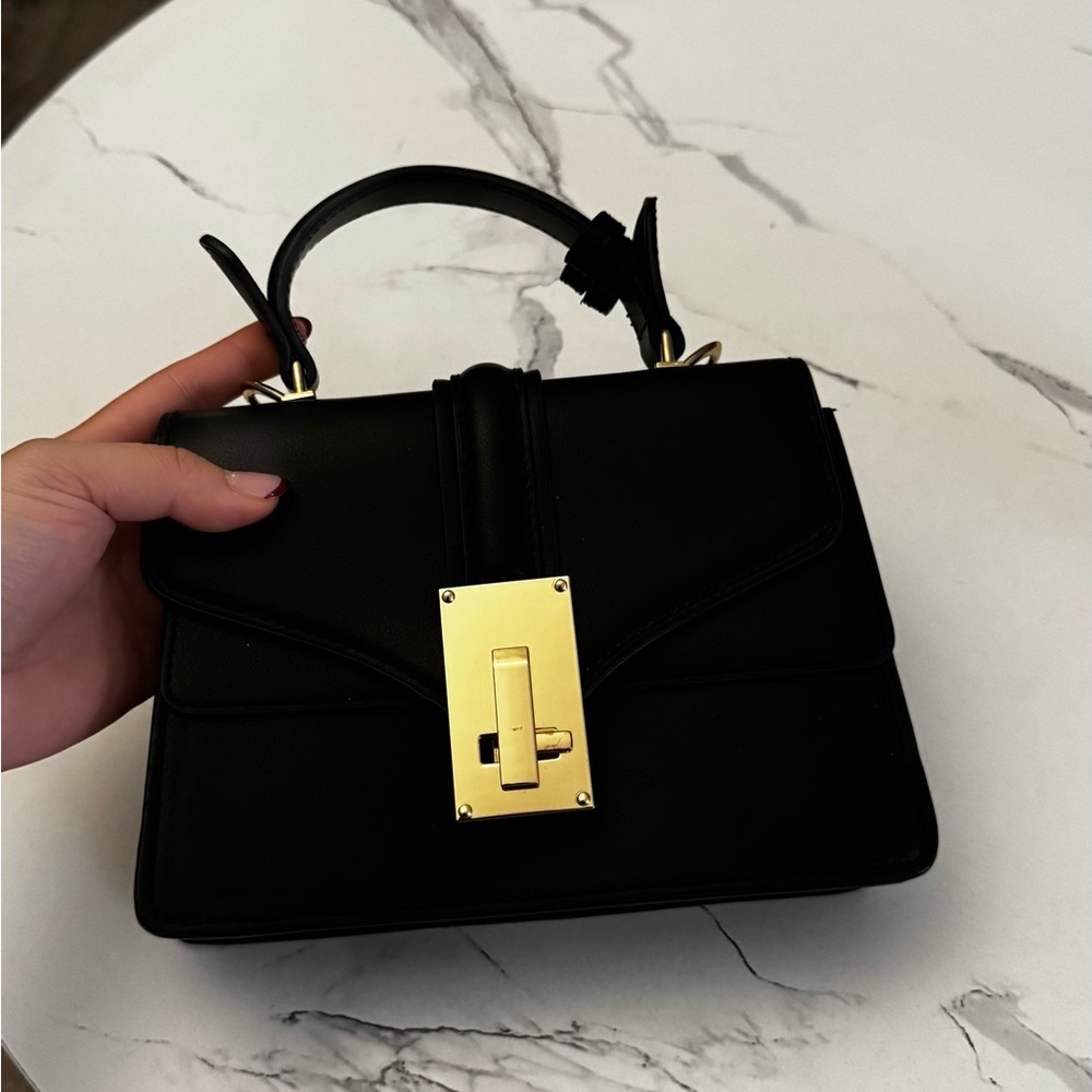 Black Scarleton Mini Top Handle Satchel, Crossbody Shoulder Bag